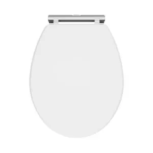 Soft Close Wooden Toilet Seat - Nuie CLA199 White, White colour ,image 1