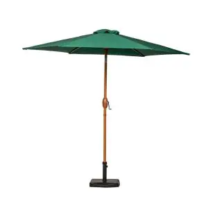 2.5M Green Crank And Tilt Parasol Woodlook Aluminium Pole, Green colour ,image 1