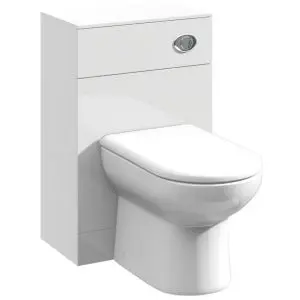 600mm WC Unit - Nuie PRC143 Gloss White, White colour ,image 1