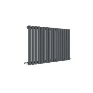 Horizontal Single Panel Radiator 600 x 992 - Hudson Reed HLA39 Anthracite, Anthracite colour ,image 1
