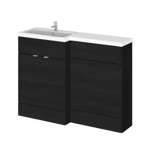 1200mm Left Hand Combination - Hudson Reed CBI609 Charcoal Black