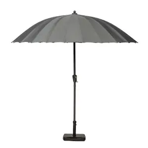 2.7M Grey Crank And Tilt Shanghai Parasol (38Mm Pole, 24 Ribs), Grey colour ,image 1