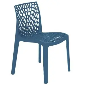 Neptune Plastic Garden Chair - Avio Blue