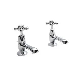 Basin Taps - Hudson Reed BC301DX Chrome, Chrome & White colour ,image 1