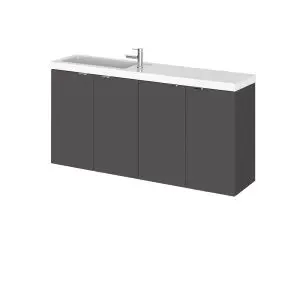 1000mm Combination Vanity Compact - Hudson Reed CBI943 Gloss Grey, Grey colour ,image 1