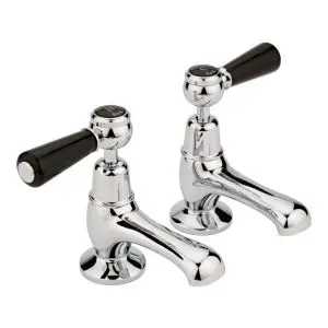 Basin Taps - Hudson Reed BC401DL Chrome, Black/Chrome colour ,image 1
