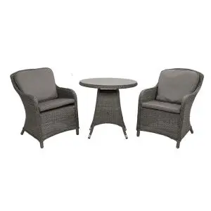 Paris 2 Seater Bistro Imperial Set, Grey colour ,image 1