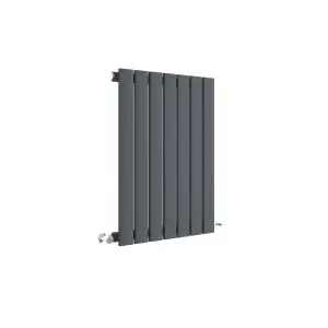 Horizontal Single Panel Radiator 600 x 412 - Hudson Reed HLA54 Anthracite, Anthracite colour ,image 1