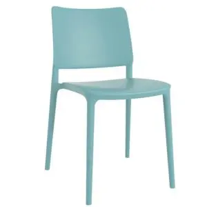 Joy-S Plastic Side Chair - Aqua Blue