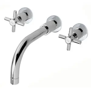 Wall Mounted Basin Mixer - Hudson Reed TEX317 Chrome, Chrome colour ,image 1