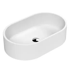 Oval Vessel - Hudson Reed NBV269 Matt White, White colour ,image 1