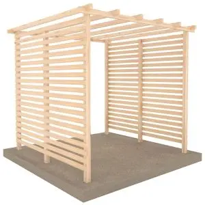 Ivy Pergola Kit 8 x 8 with  Sides