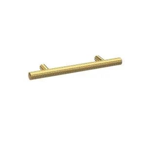 Knurled Bar Handle 96mm - Hudson Reed H030 Brushed Brass, Brass colour ,image 1