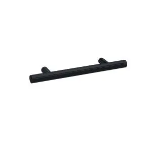 Knurled Bar Handle 96mm - Hudson Reed H020 Black, Black colour ,image 1