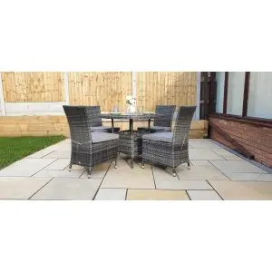 Emily 4 Seater Dining Set, Grey colour ,image 1