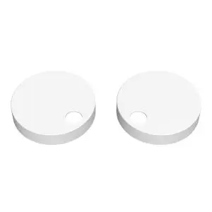 White Toilet Seat Cover Caps - Hudson Reed TSC102 White, White colour ,image 1