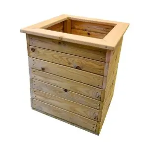 Deluxe Square Planter 50X50X53 By Churnet Valley, Wood colour ,image 1