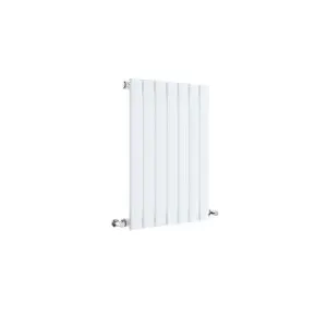 Horizontal Single Panel Radiator 600 x 412 - Hudson Reed HLW54 Satin White, White colour ,image 1