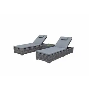 Jessica Pair Of Sun Loungers Grey, Grey colour ,image 1