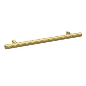 Knurled Bar Handle 160mm - Hudson Reed H031 Brushed Brass, Brass colour ,image 1