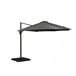 Grey 3.5M Led Cantilever - Grey Pole, 56 Led Strip Lights, Grey colour ,image 1
