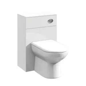 500mm WC Unit - Nuie PRC142 Gloss White, White colour ,image 1