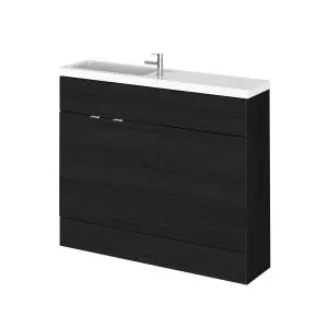 1000mm Combination Vanity & WC Compact - Hudson Reed CBI642 Charcoal Black, Hacienda Black colour ,image 1