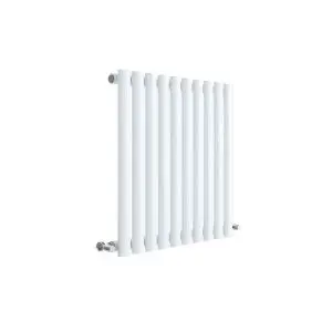 Horizontal Single Panel Radiator 600 x 586 - Hudson Reed HL338 White High Gloss, White colour ,image 1
