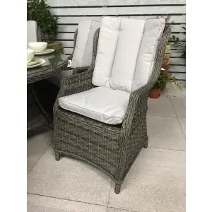 Victoria High Back Dining Chair, Grey colour ,image 1