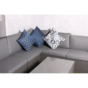 Pair Of Outdoor Garden Sofa Chair Furniture Scatter Cushions - Blue Plain ,image 1