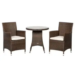 Nevada Brown 2 Seater Round Bistro Set, Brown colour ,image 1