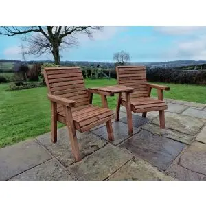 Valley Love Seat Angled By Churnet Valley, Wood colour ,image 1