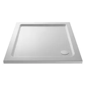 Square Shower Tray 700 x 700mm - Hudson Reed NTP002 White, White colour ,image 1