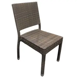 RA Ascot 850 x 450 Rattan Side Chair - Neutral Brown