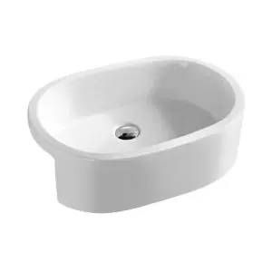 Semi-recessed basin - Hudson Reed NBV173 White, White colour ,image 1