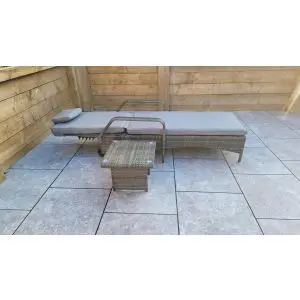 Savannah Single Sunbed Nature Brown, Brown colour ,image 1