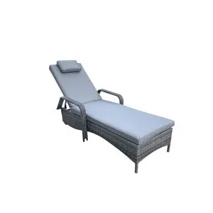 Savannah Single Sunbed Grey, Grey colour ,image 1