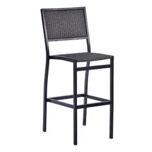Oxford 1160 x 480 Rattan Bar Chair  - Grey