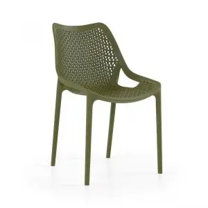Oxy 810 x 500 Plastic Side Chair - Olive