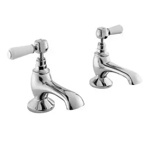 Bath Taps - Hudson Reed BC302HL Chrome, Chrome & White colour ,image 1