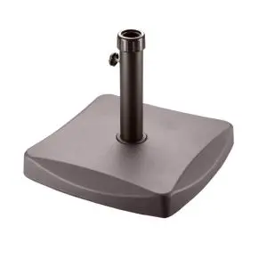 Brown Polycrete Outdoor Parasol Base 25Kg Square, Brown colour ,image 1