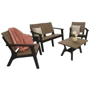 Polly 4 Seat Sofa Set, Grey colour ,image 1