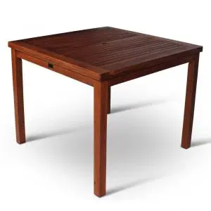 Devon 900 x 900 Square Table Grey Wooden Garden Table Set