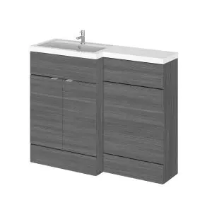 1100mm Left Hand Combination - Hudson Reed CBI502 Anthracite Woodgrain