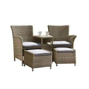 Wentworth Companion Set With Pull Out Footstools Including Cushions, Neutrals colour ,image 1