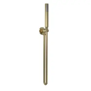 Outlet Elbow, Parking Bracket, Flex and Handset - Hudson Reed A8263 Brushed Brass, Brass colour ,image 1