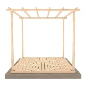 Ivy Pergola Kit with Decking 8 x 8