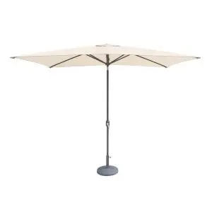 Ivory 2.4X3M Crank And Tilt Parasol - Grey Pole (38Mm Pole, 8 Ribs), Neutrals colour ,image 1