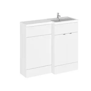 1000mm Right Hand Combination - Hudson Reed CBI127 Gloss White, White colour ,image 1