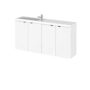 1000mm Combination Vanity Compact - Hudson Reed CBI143 Gloss White, White colour ,image 1